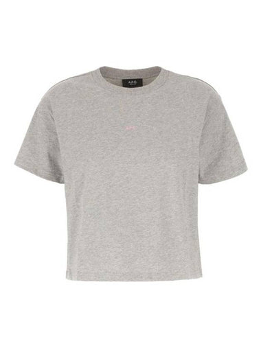 Boxy Micro Logo Short Sleeve T-Shirt Grey - A.P.C. - BALAAN 1