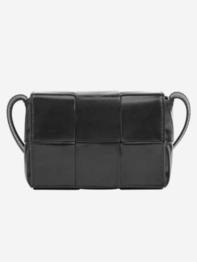 Cassette Small Leather Cross Bag Black - BOTTEGA VENETA - BALAAN 2