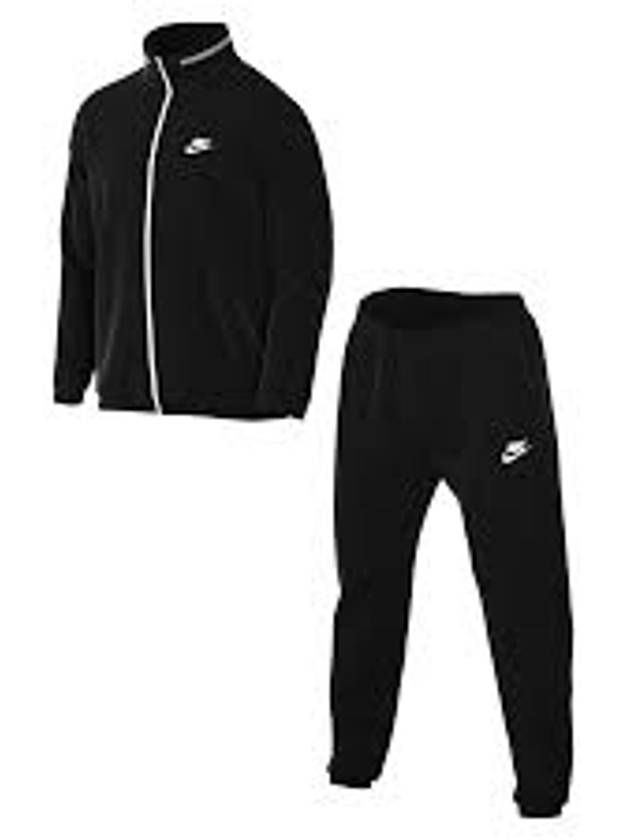 Club Lined Woven Tracksuit Black - NIKE - BALAAN 5