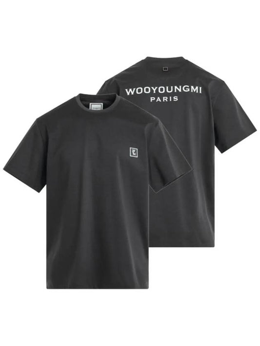 Logo Cotton Short Sleeve T-Shirt Dark Grey - WOOYOUNGMI - BALAAN 2