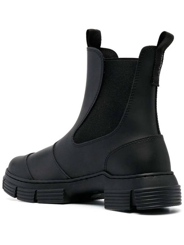 Women's Rubber City Chelsea Boots Black - GANNI - BALAAN 4