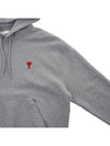 Heart Small Logo Hoodie Grey - AMI - BALAAN 5