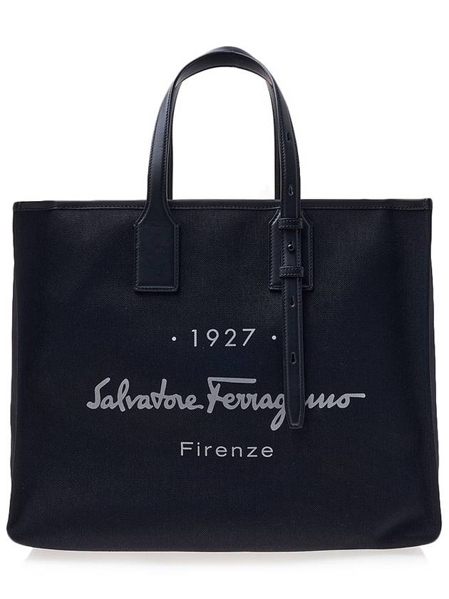 1927 Signature Logo Tote Bag Black - SALVATORE FERRAGAMO - BALAAN 2