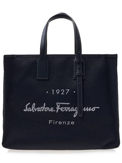 1927 Signature Logo Tote Bag Black - SALVATORE FERRAGAMO - BALAAN 2