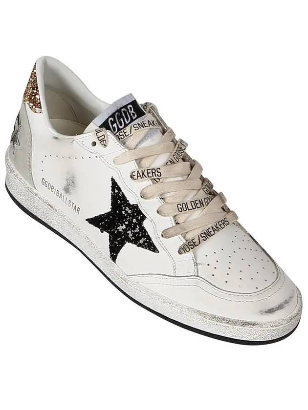 Ball Star Gold Tab Leather Low Top Sneakers White - GOLDEN GOOSE - BALAAN 2