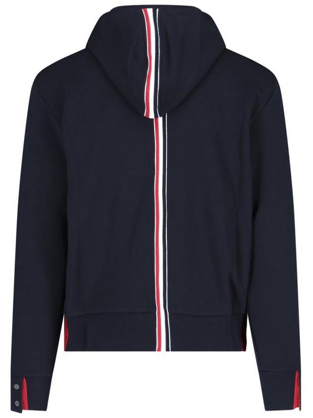 Men's Center Back Stripe Logo Patch Hoodie Navy - THOM BROWNE - BALAAN 4