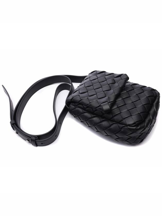 Vertical Cobble Mini Leather Cross Bag Black - BOTTEGA VENETA - BALAAN 6