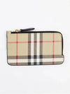 Check Pattern Half Zipper Card Wallet Archive Beige - BURBERRY - BALAAN 2