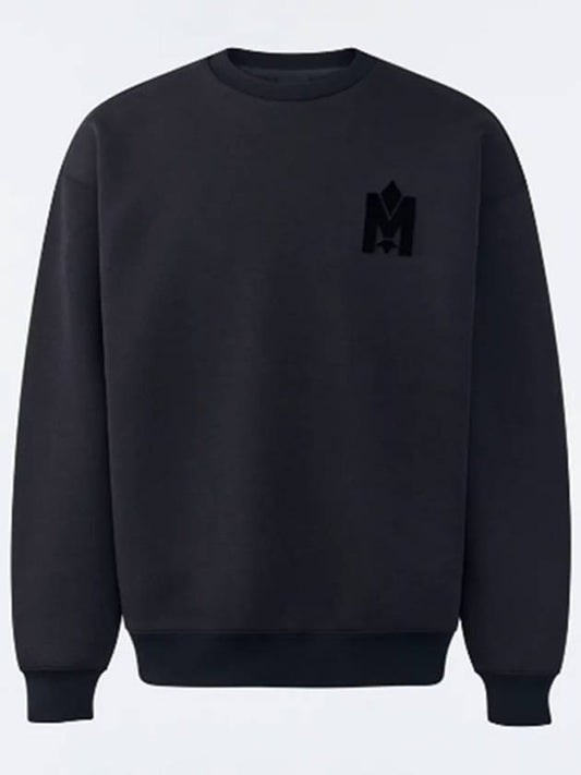 Max Crew Neck Double Face Jersey Sweatshirt Black - MACKAGE - BALAAN 2