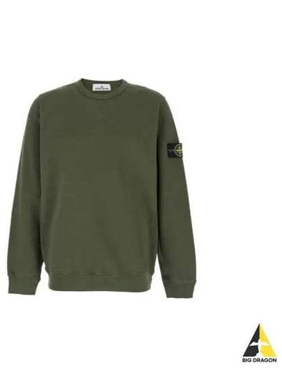 Wappen Patch Crew Neck Cotton Sweatshirt Musk Green - STONE ISLAND - BALAAN 2