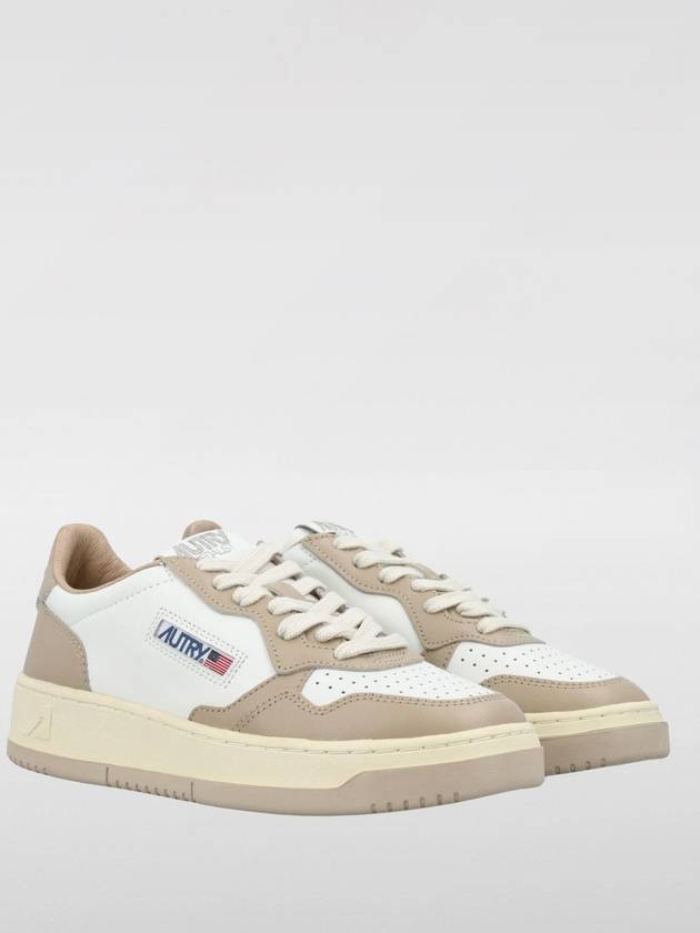 Medalist Bicolor Leather Low Top Sneakers White Beige - AUTRY - BALAAN 3