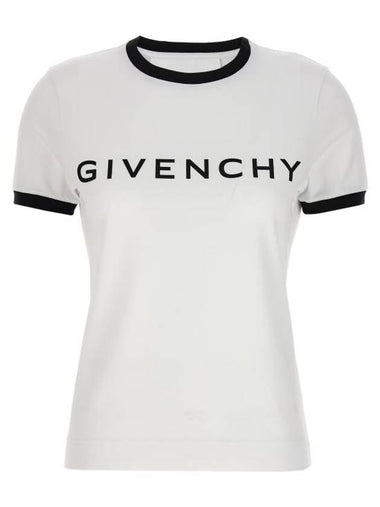 Archetype Slim Fit Cotton Short Sleeve T-Shirt White - GIVENCHY - BALAAN 1