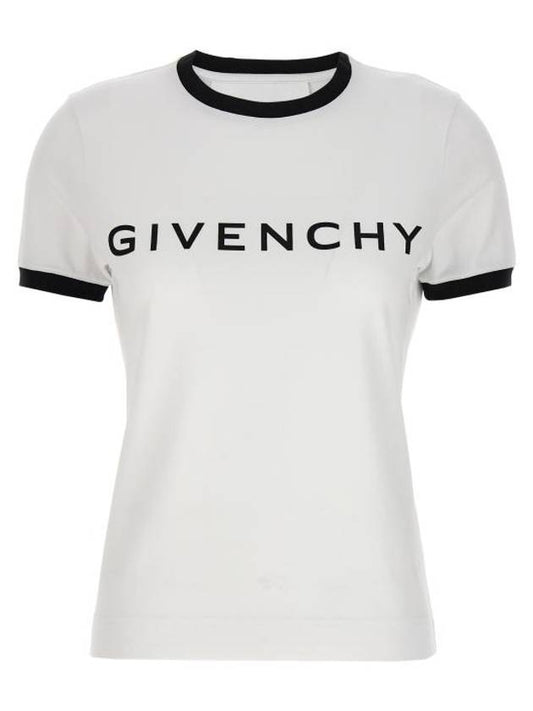 Archetype Slim Fit Cotton Short Sleeve T-Shirt White - GIVENCHY - BALAAN 1
