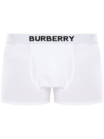 Logo Stretch Cotton Boxer Briefs White - BURBERRY - BALAAN 1