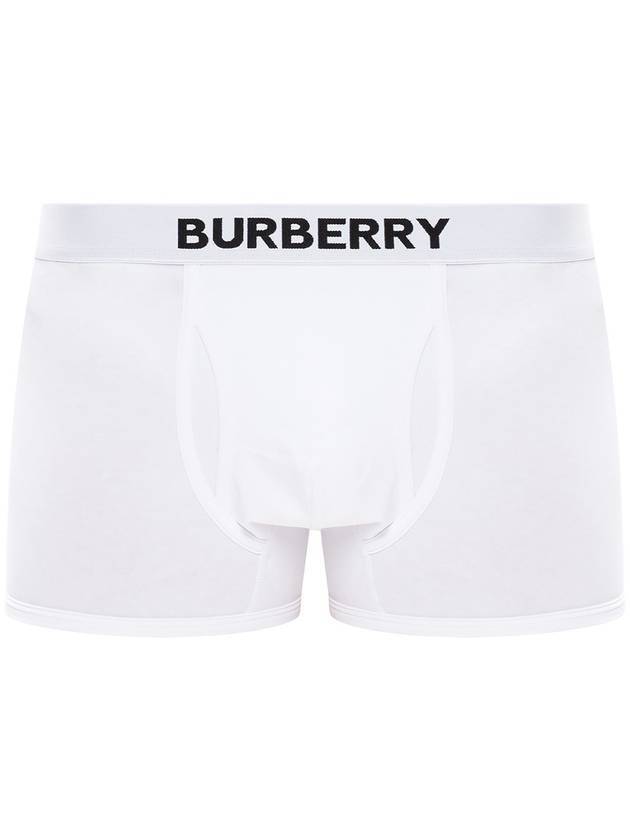 Logo Stretch Cotton Boxer Briefs White - BURBERRY - BALAAN 1