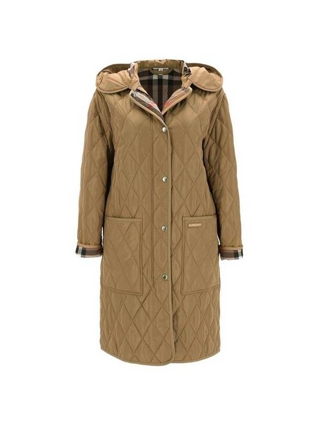 Parkgate Long Hooded Padding Beige - BURBERRY - BALAAN 1