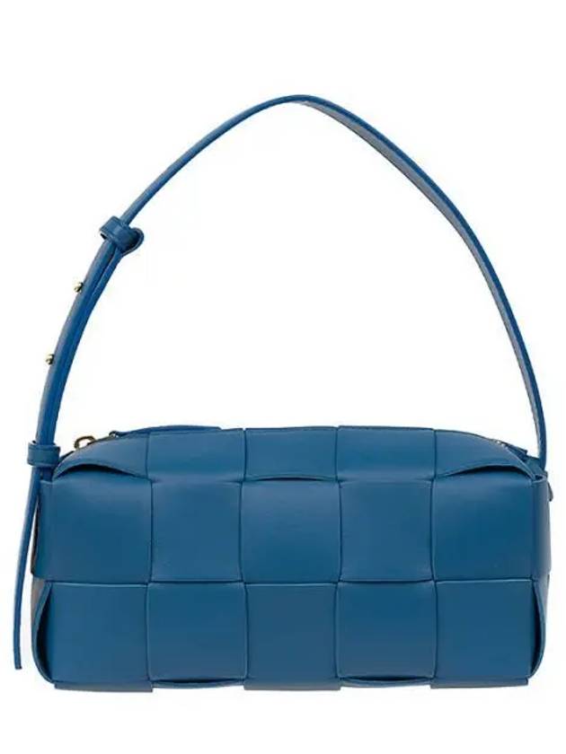 Brick Cassette Intrecciato Small Shoulder Bag Blue - BOTTEGA VENETA - BALAAN 2