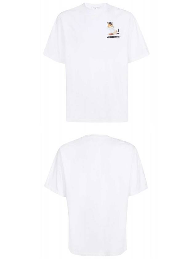 Small Dressed Fox Easy Cotton Short Sleeve T-Shirt White - MAISON KITSUNE - BALAAN 5