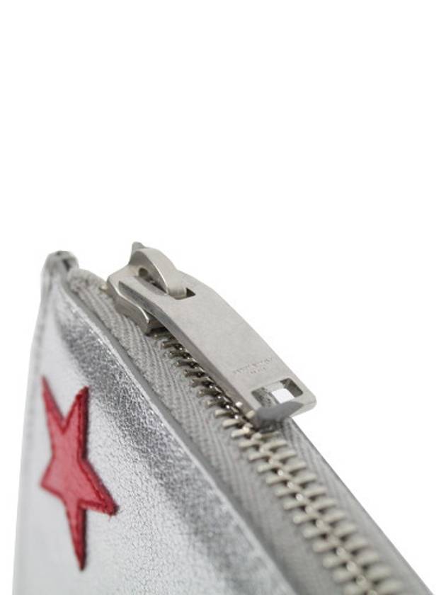 Red Star Point Clutch Bag Silver - SAINT LAURENT - BALAAN 5