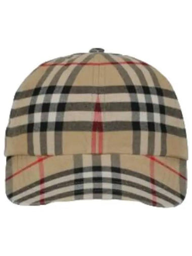 Check Cotton Ball Cap Archive Beige - BURBERRY - BALAAN 1