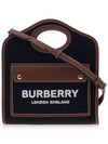 Technical Cotton Leather Mini Pocket Tote Bag Black - BURBERRY - BALAAN 2