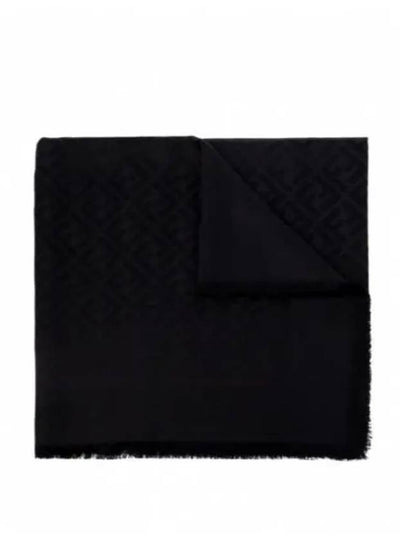 FF Organic Silk Wool Muffler Black - FENDI - BALAAN 2