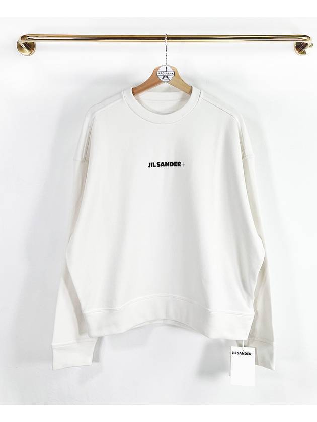 Women's Logo Cotton Sweatshirt Cream - JIL SANDER - BALAAN 3