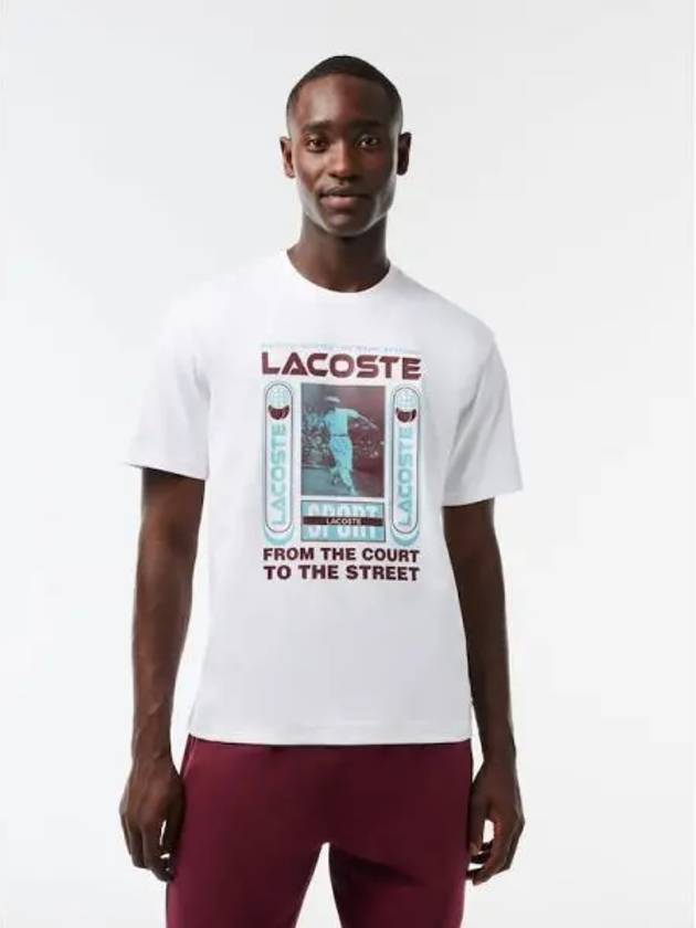 Men s Active Rene Print Heavy Jersey Short Sleeve T Shirt TH6401 53N 001 Domestic Product GQ2N23080848810 - LACOSTE - BALAAN 1