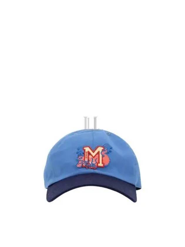 M Patch Two-Tone Cotton Ball Cap Blue - MARNI - BALAAN 2