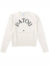 Embroidered Logo Wool Knit Top White - PATOU - BALAAN 2