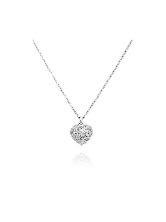 Hyperbola Pendant Heart Necklace Silver - SWAROVSKI - BALAAN 2