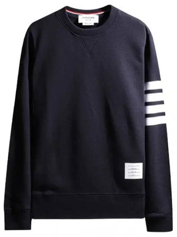 Diagonal Stripe RWB Tab Loopback Jersey Knit Sweatshirt Men - THOM BROWNE - BALAAN 1