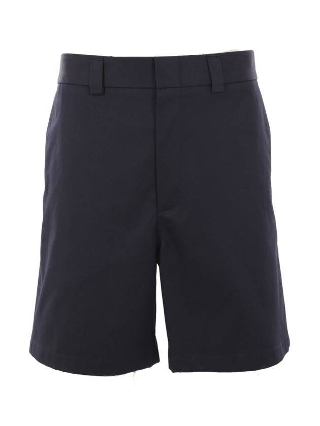 Double Cotton Shorts Dark Blue - GUCCI - BALAAN 3