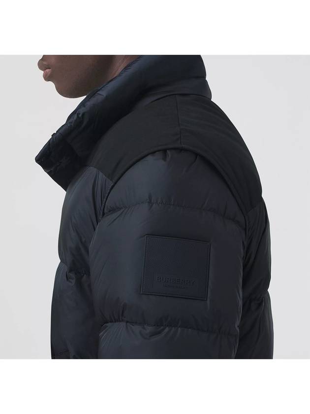 Detachable Sleeve Hooded Padding Navy - BURBERRY - BALAAN 4