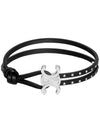 Stud Clasp Bracelet Silver Black - CELINE - BALAAN 2