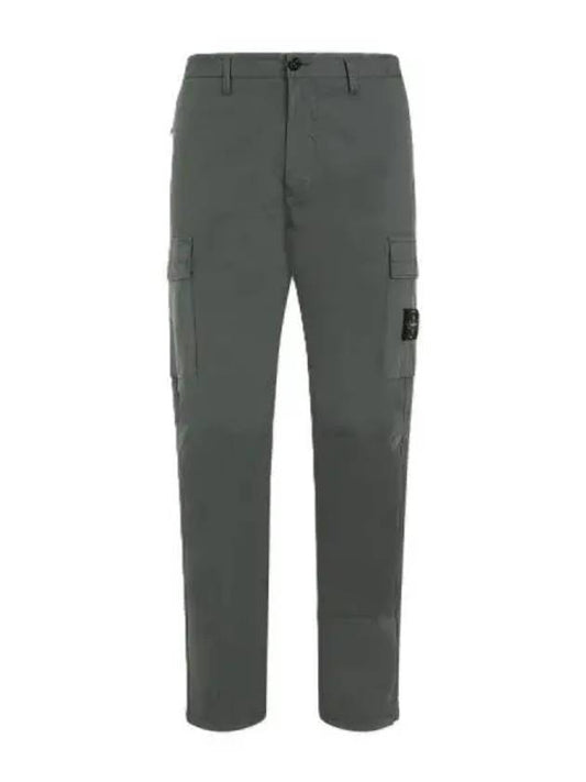 Compass Badge Gabardine Cargo Straight Pants Green - STONE ISLAND - BALAAN 2