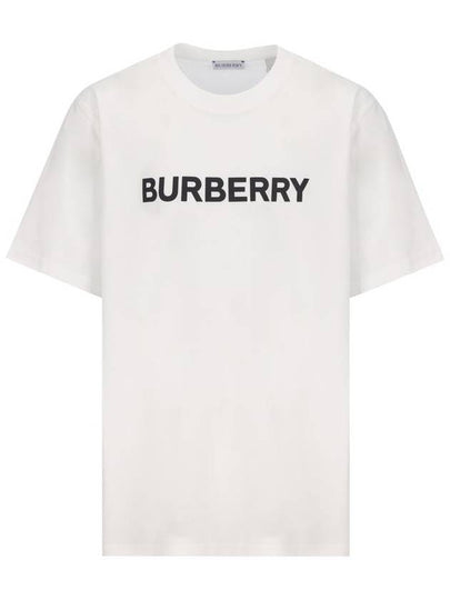 Logo Cotton Short Sleeve T-Shirt White - BURBERRY - BALAAN 2