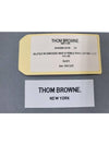 Pebble Grain Leather Debossed 4 Bar Billfold Half Wallet Black - THOM BROWNE - BALAAN 6