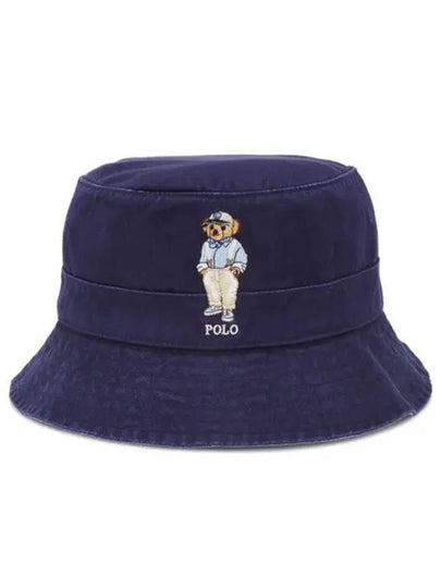 Polo Bear Bucket Hat Blue - POLO RALPH LAUREN - BALAAN 2