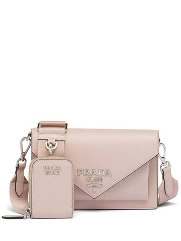 Saffiano Leather Mini Shoulder Bag Pink - PRADA - BALAAN 1