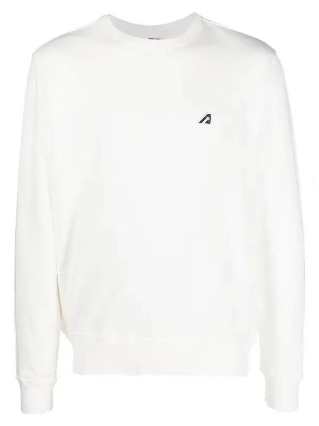 Logo Embroidery Crew Neck Sweatshirt White - AUTRY - BALAAN 4