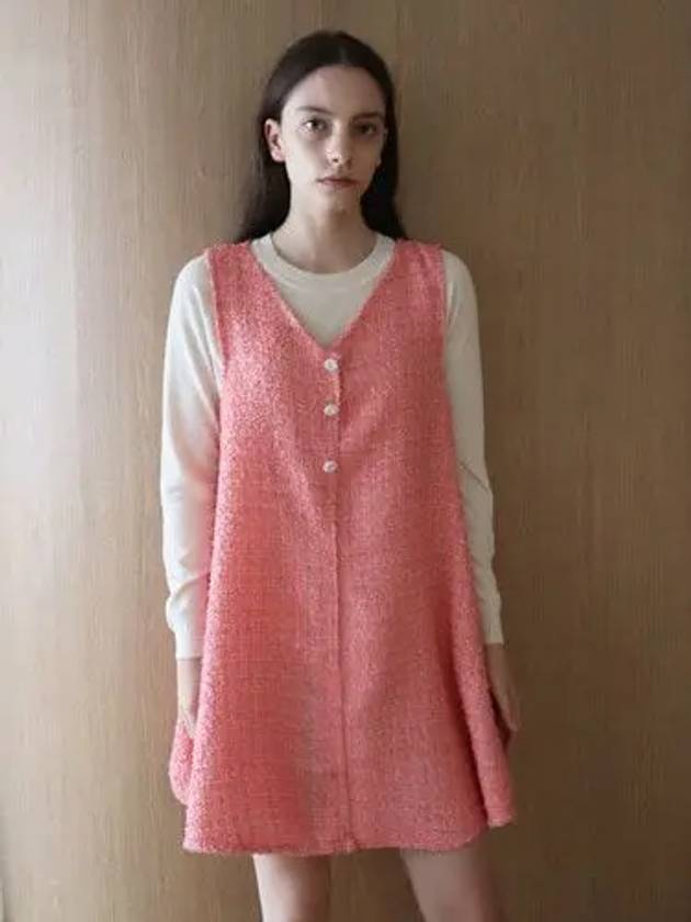 Tweed Pink Vest One Piece Tweed Pink Vest OP - DAMAGE MNEMONIC - BALAAN 1