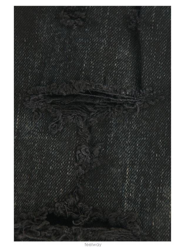 Men's Stain Effect Denim Skinny Jeans Black - SAINT LAURENT - BALAAN 9