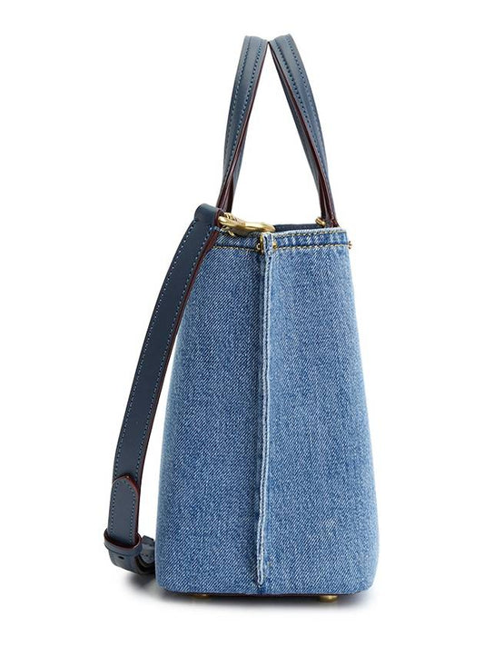 Willow 24 Women s Denim Tote Bag CR708 B4 INDIGO - COACH - BALAAN 2