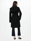 Hooded Wrap Single Coat Black - LOUIS VUITTON - BALAAN 6