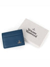 Grain Leather Folding Card Wallet Petrol - VIVIENNE WESTWOOD - BALAAN 5