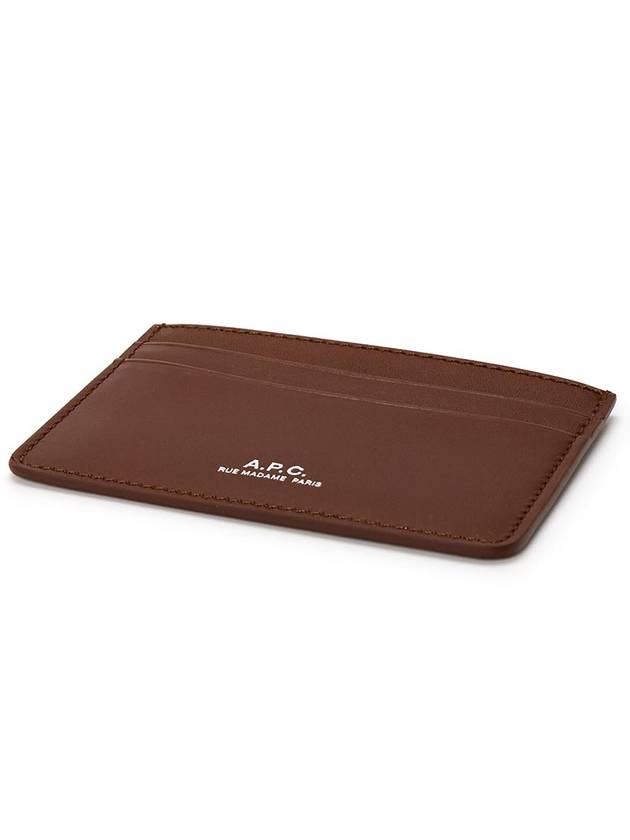 Andre Logo Card Wallet Nut Brown - A.P.C. - BALAAN 4