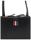 Document Holder Pebble Grain Leather Mini Cross Bag Black - THOM BROWNE - BALAAN 3