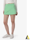 Serif Logo A-Line Skirt Green - SPORTY & RICH - BALAAN 2