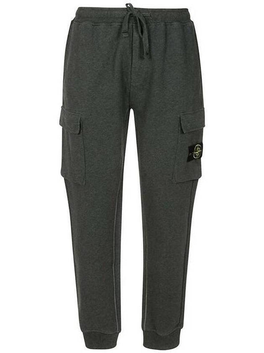 Garment Dyed Cotton Fleece Track Pants Dark Grey - STONE ISLAND - BALAAN 2
